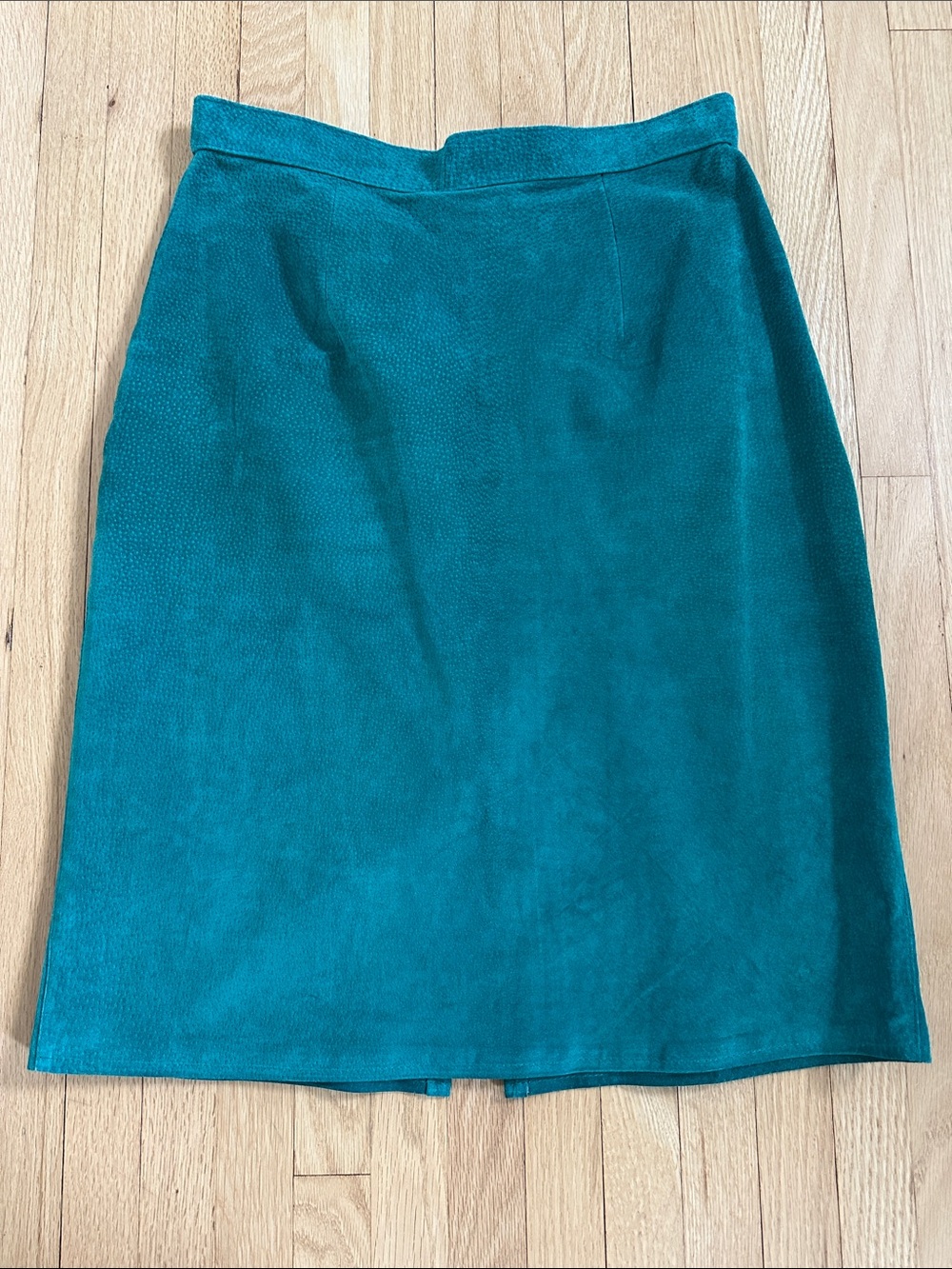 Vintage Reitmans Basics green suede A-line skirt size 13 (small or medium)